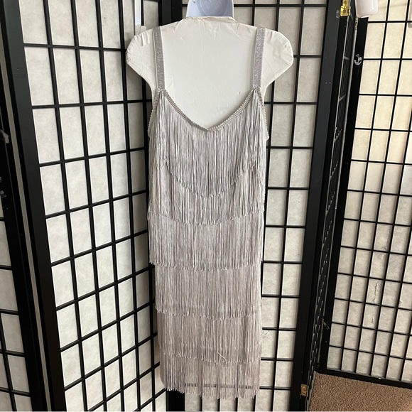 Rorox ladies 1920s style fringe flapper dress size large (NWT) - Picture 5 of 6